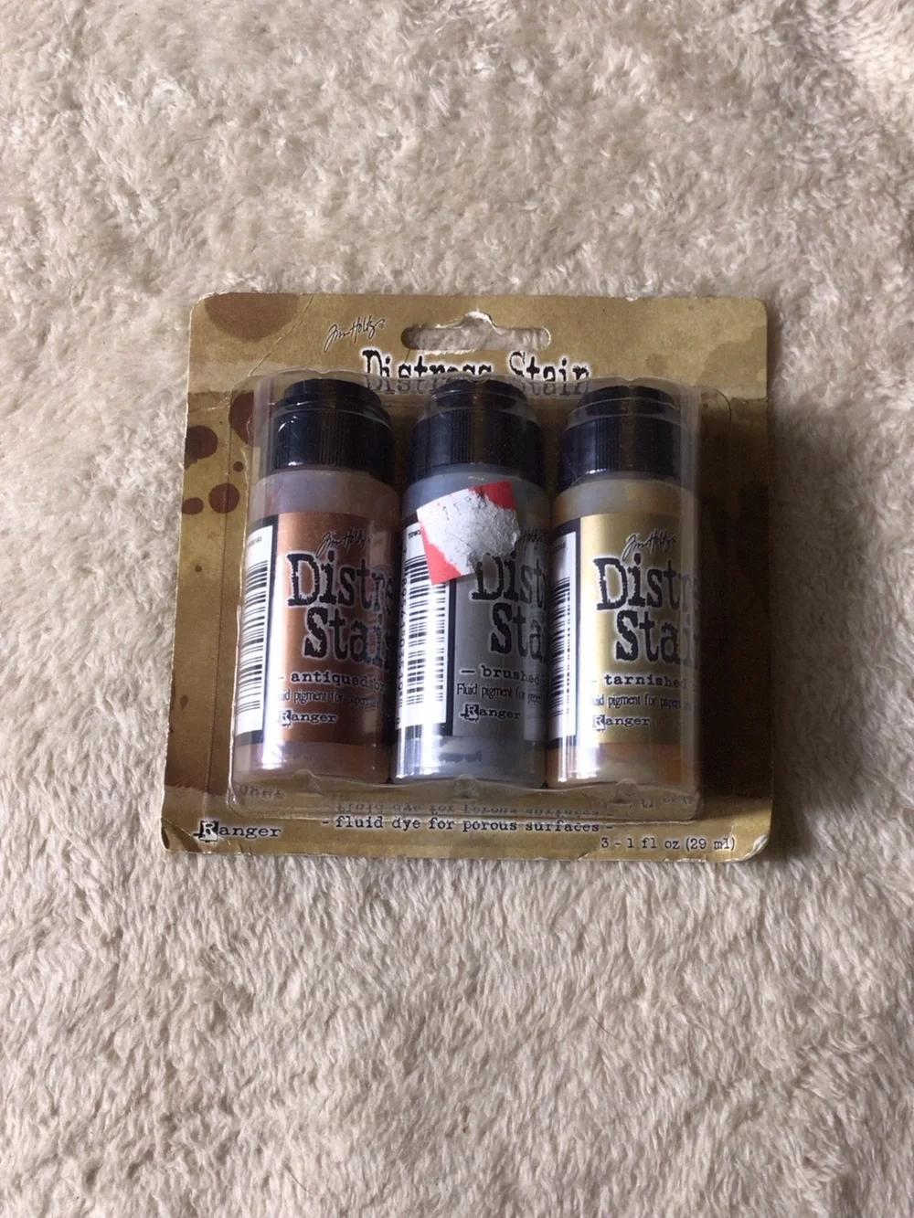 Ranger Distress Stain 3-Pack - Brown, Gray, Gold